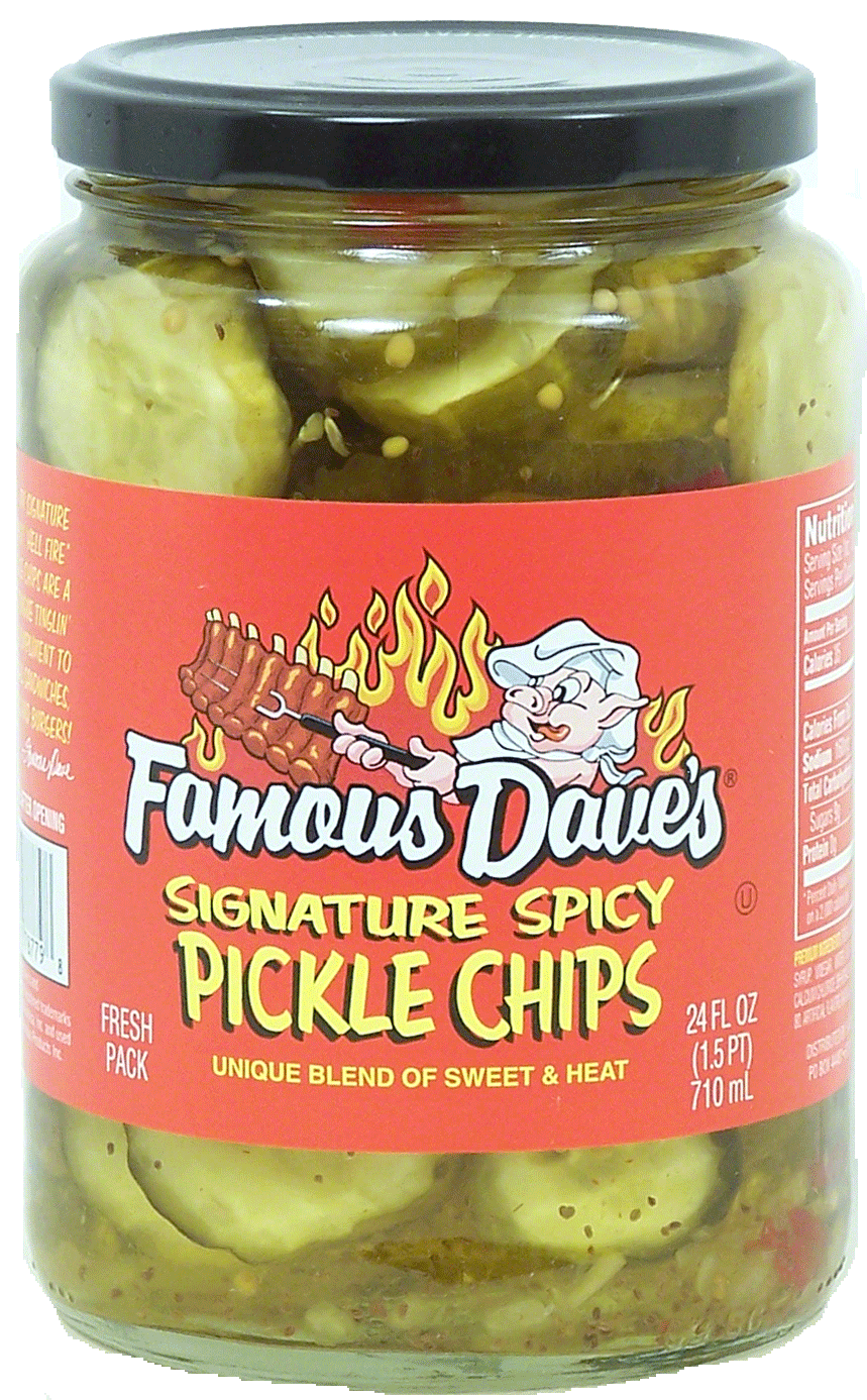 Famous Dave's Signature spicy pickle chips, unique blend of sweet & heat Full-Size Picture